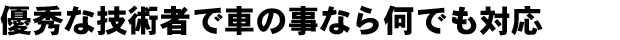 優秀な技術者で車の事なら何でも対応